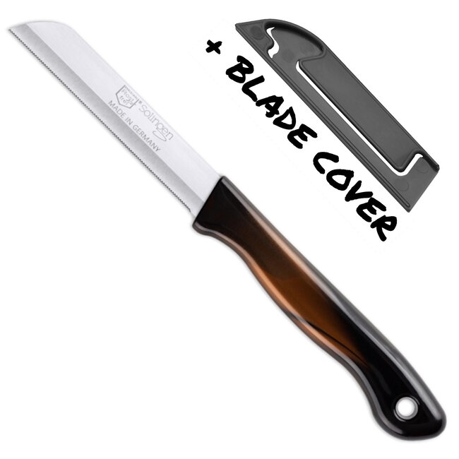 DKS Solingen Tomatenmes – 19,5 cm – Gekarteld RVS Lemmet – 4 Delig Set