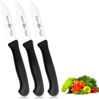 Eikaso Solingen Set van 3 schilmessen – recht lemmet 8 cm – ergonomisch zwart handvat – roestvrij staal Eikaso Solingen Set van 3 schilmessen – recht lemmet 8 cm – ergonomisch zwart handvat – roestvrij staal