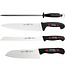 Eikaso Solingen Professionele slagersmessenset – 4-delig – roestvrij staal – ergonomisch – zwart