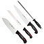 Eikaso Solingen Professionele slagersmessenset – 4-delig – roestvrij staal – ergonomisch – zwart