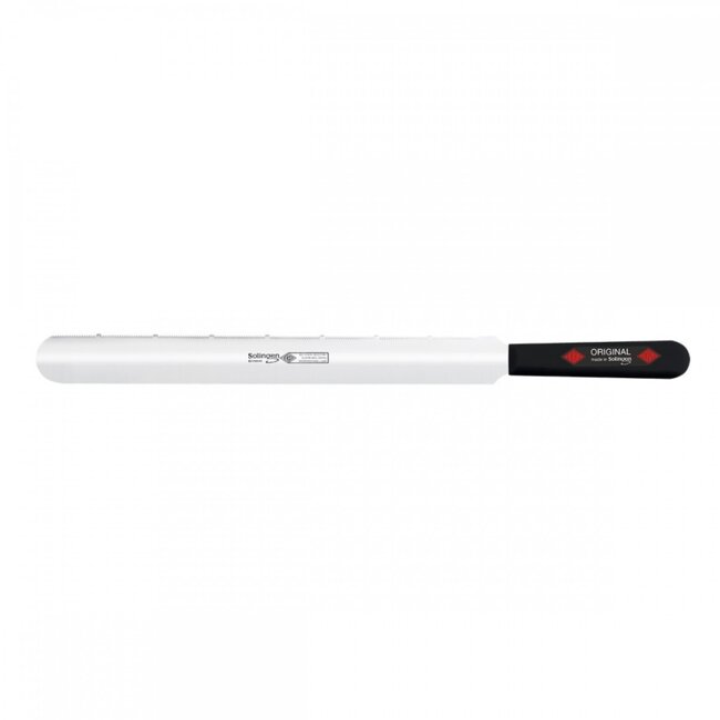 Eikaso Solingen Taartmes – Gekarteld Lemmet – Semi Flexibel – RVS – 26 cm – Zwart Handvat