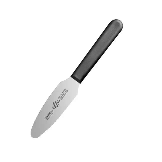 Eikaso Solingen Ontbijtmessen – 2-in-1 Broodmes & Smeermes – Gekartelde Rand – Set van 6 – Solingen