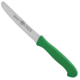 Eikaso Solingen Ontbijtmes – Gekarteld Lemmet – 11 cm – Groen – Voor Kaas en Worst