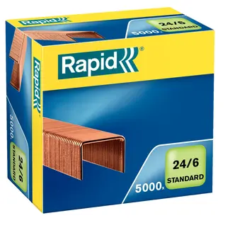 Rapid Standaard Nietjes - Verkoperd - 24/6 - 5000 Stuks