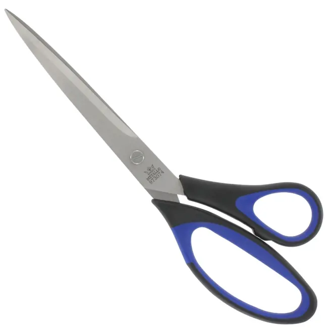 Metallo Lintschaar – RVS snijbladen – Softgrip – 250 mm – Zwart/Blauw