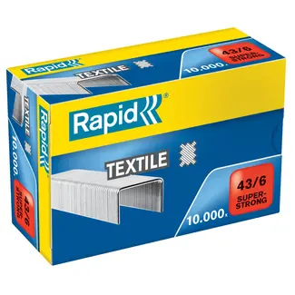 Rapid Textiel Nieten Type 43 - Supersterk - Gegalvaniseerd - 6 mm - 10.000 Stuks