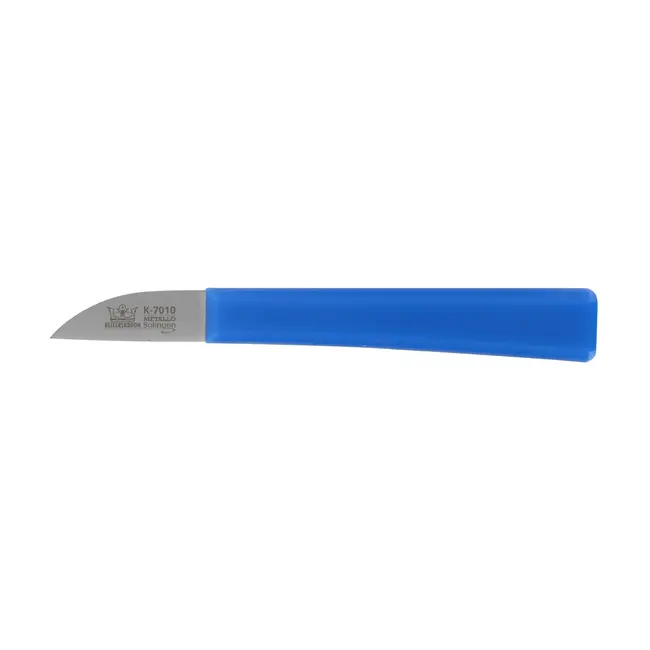 Metallo Mes – spitse punt – hoogwaardig staal – HACCP blauw – 40 mm