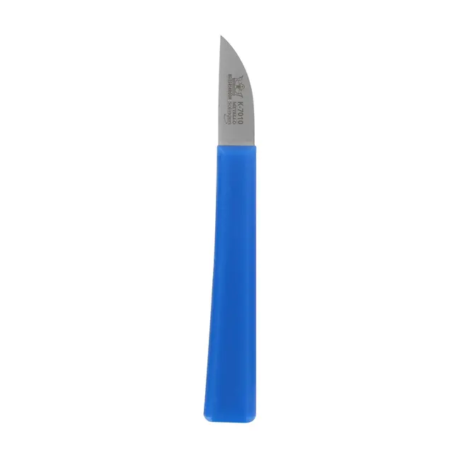 Metallo Mes – spitse punt – hoogwaardig staal – HACCP blauw – 40 mm