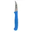 Metallo Gebogen Mes - C50 Staal - Spitse Punt - HACCP - 60 mm - Blauw