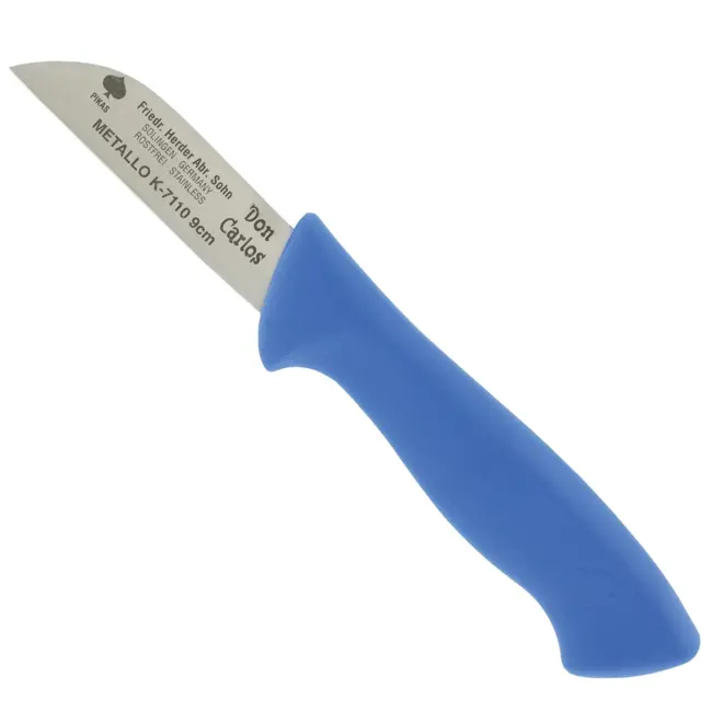 Metallo Professioneel Keukenmes - 90 mm Lemmet - Ergonomisch Antislip Handvat - Blauw