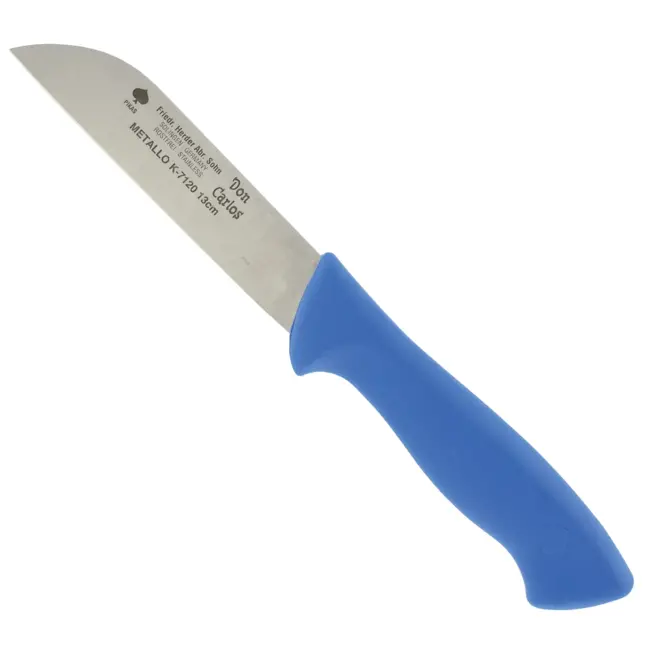 Metallo Professioneel Keukenmes - 130 mm RVS Lemmet - Ergonomisch Antislip Handvat - Blauw