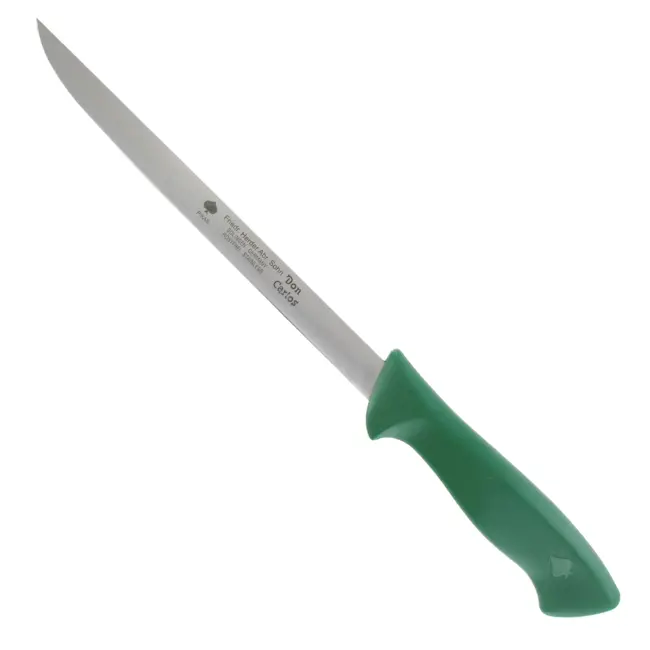 Friedrich Herder Fileermes – Flexibel RVS Lemmet – Ergonomisch Antislip Handvat – 210 mm – Groen