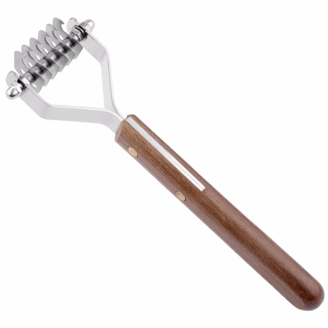 Mars Coat-King Uitdunkam – Extra Grof – 6 Bladen – 5 mm Afstand – Beukenhouten Handvat