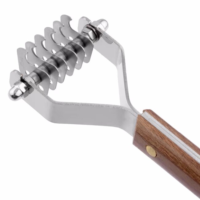 Mars Coat-King Uitdunkam – Extra Grof – 6 Bladen – 5 mm Afstand – Beukenhouten Handvat