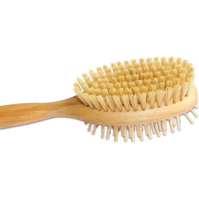 Mars Coat-King Paardenborstel – Natuurlijke Borstelharen & Houten Pinnen – Beukenhouten Handvat – 230 mm