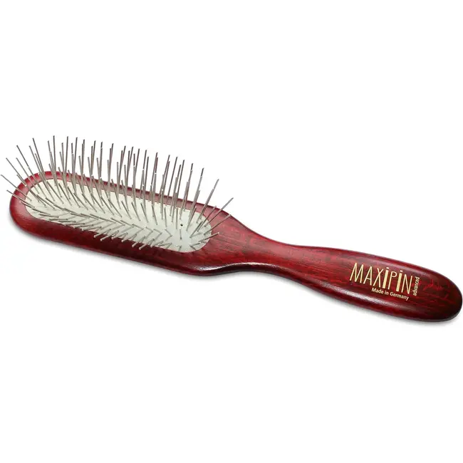 Mars Coat-King Kleine rechthoekige hondenborstel – beukenhout – roestvrijstalen pennen – ergonomische grip – Duits vakmanschap