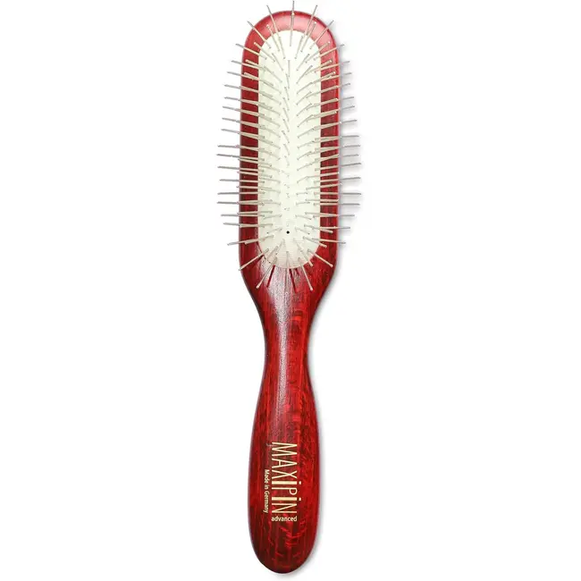 Mars Coat-King Kleine rechthoekige hondenborstel – beukenhout – roestvrijstalen pennen – ergonomische grip – Duits vakmanschap