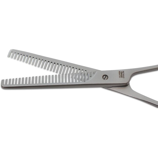 Mars Coat-King Dubbelzijdige effileerschaar – 28 tanden – roestvrij staal – 14 cm – ergonomisch ontwerp