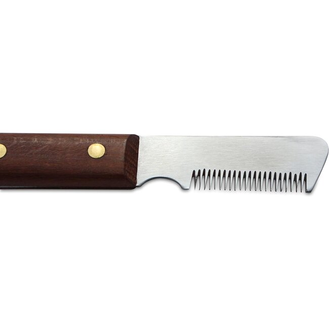 Mars Coat-King Klassieke trimmer – Roestvrij staal – Houten handgreep – Middellange vacht – Ergonomisch ontwerp