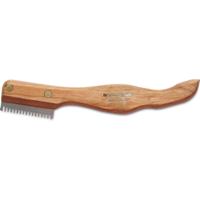 Mars Coat-King Trimmes grof – Innovatief design – Kersenhouten handvat – Roestvrij staal – 18 cm – Voor honden en katten