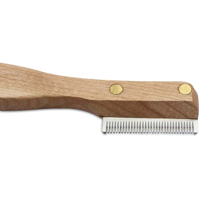 Mars Coat-King Trimmes fijn – Ergonomisch kersenhout – Voor dunne haren – 15 cm – Roestvrij staal