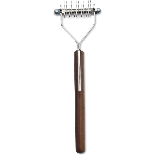 Mars Coat-King Trimmer met houten handvat – 12 stompe bladen – Verwijdert los en dood haar – Geschikt voor honden