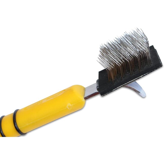 Mars Coat-King Flexibele borstel – Klitten ontwarren – Vacht fluffen – Roestvrij staal – Ergonomisch ontwerp