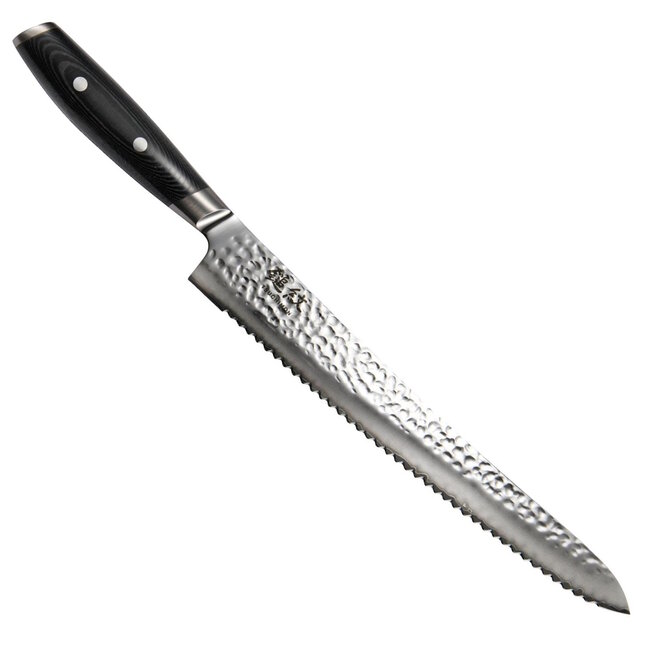 Yaxell Tsuchimon Broodmes 27 cm – VG10 Staal – Gehamerd Lemmet – Micarta Heft