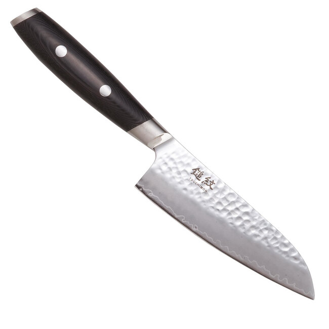 Yaxell Tsuchimon Messenset – 6-delig – Beukenhouten Magnetische Messenhouder met 5 Messen – 3 Lagen Damaststaal – VG10 Staal – Canvas-Micarta Heft