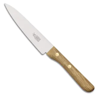Robert Herder Universeelmes – Petty Omnivore – Carbonstaal – Middenspits – Lemmet 13 cm – Heft Eikenhout