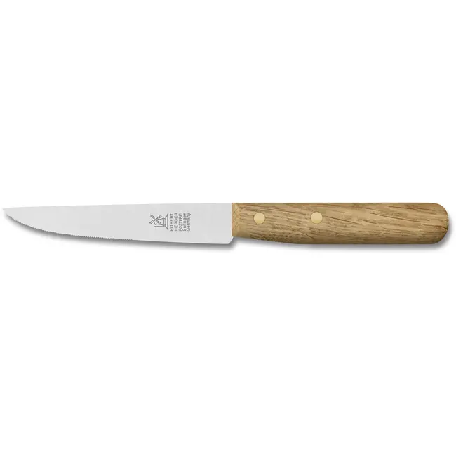 Robert Herder Steakmes – Buckels – RVS – Fijne Kartel – Lemmet 11 cm – Heft Eikenhout