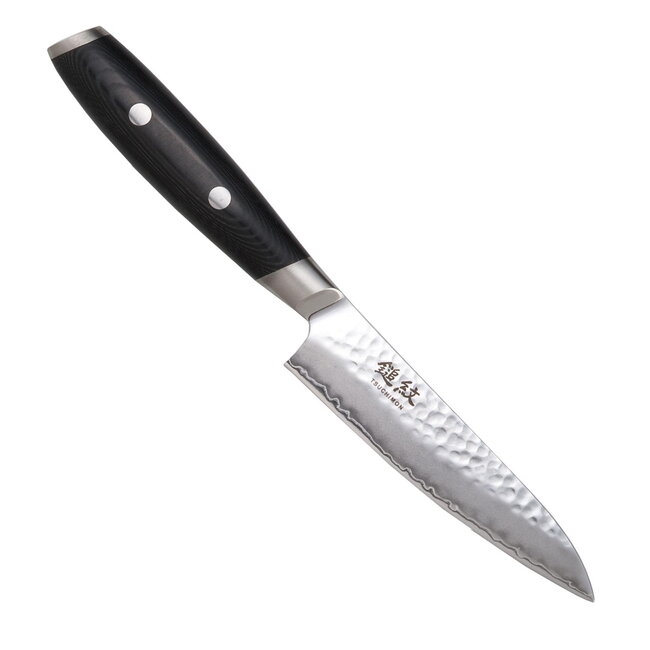 Yaxell Tsuchimon Messenset – 7-delig – Beukenhouten Magnetische Messenhouder met 6 Messen – 3 Lagen Damaststaal – VG10 Staal – Canvas-Micarta Heft