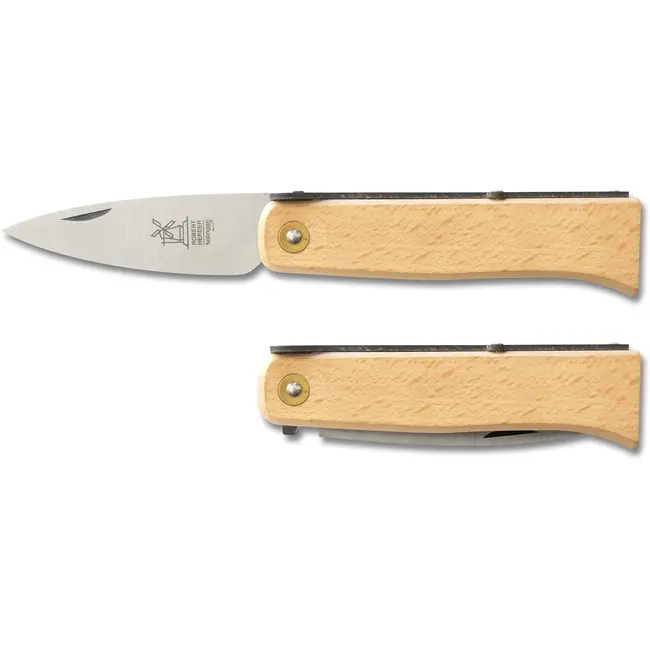 Robert Herder Lierenaar – Zakmes – Carbonstaal – Lemmet 9 cm – Heft Beukenhout