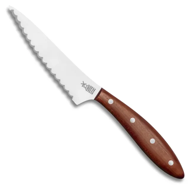 Robert Herder Broodmes – Fromago Pano – RVS – Convex Golf – Lemmet 13 cm – Heft Pruimenhout