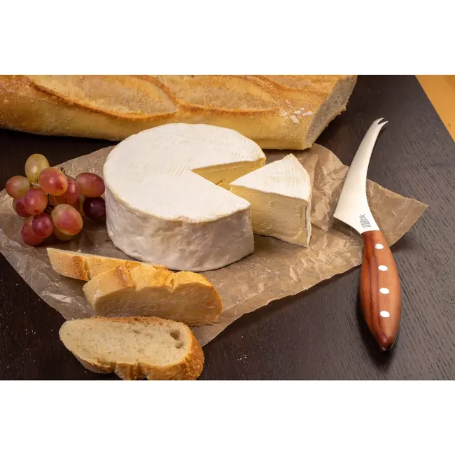 Robert Herder Kaasmes voor Zachte Kazen – Fromago Mola – RVS – Concave Golf – Lemmet 16,5 cm – Heft Pruimenhout