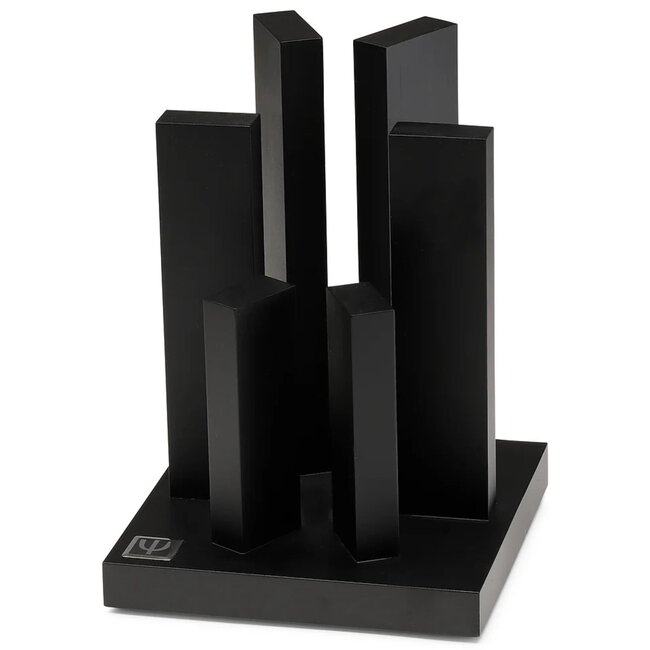 Yaxell Tower Messenblok – Magnetisch – Zwart Gelakt Beukenhout – Voor 6 Messen – Stijlvol Ontwerp