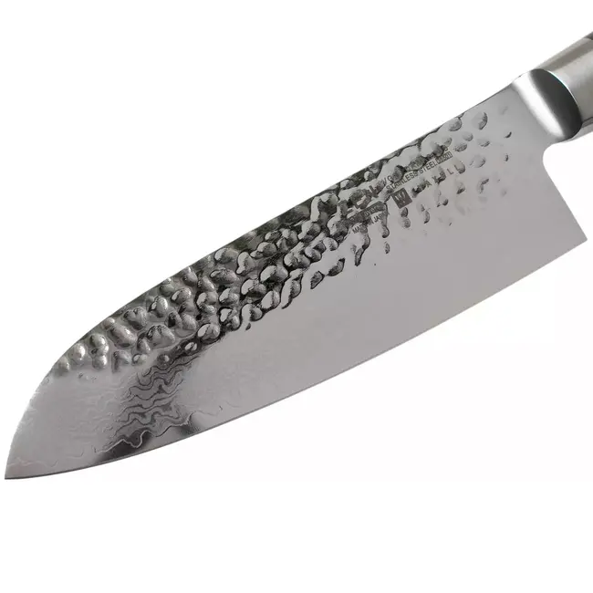 Yaxell Zen Santoku Koksmes 16,5 cm – 37 Lagen Damaststaal – Canvas-Micarta Heft