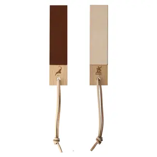Robert Herder IBEX Pocket Strop Paddle – Leer – Fijn 10 micron en Ruw 20 micron – 135x30x9 mm