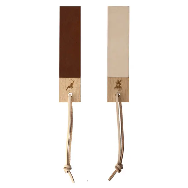 Robert Herder IBEX Pocket Strop Paddle – Leer – Fijn 10 micron en Ruw 20 micron – 135x30x9 mm