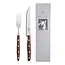 Robert Herder Windmühle Steakvork en Steakmes – RVS – Glad – Lemmet 12,5 cm – Heft Pruimenhout