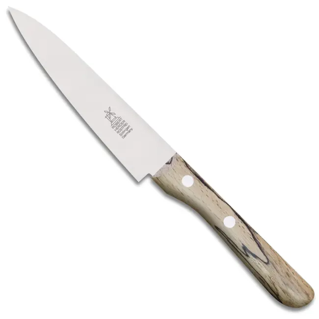 Robert Herder Universeelmes – Petty Omnivore – RVS – Middenspits – Lemmet 13 cm – Heft IJsbeukenhout