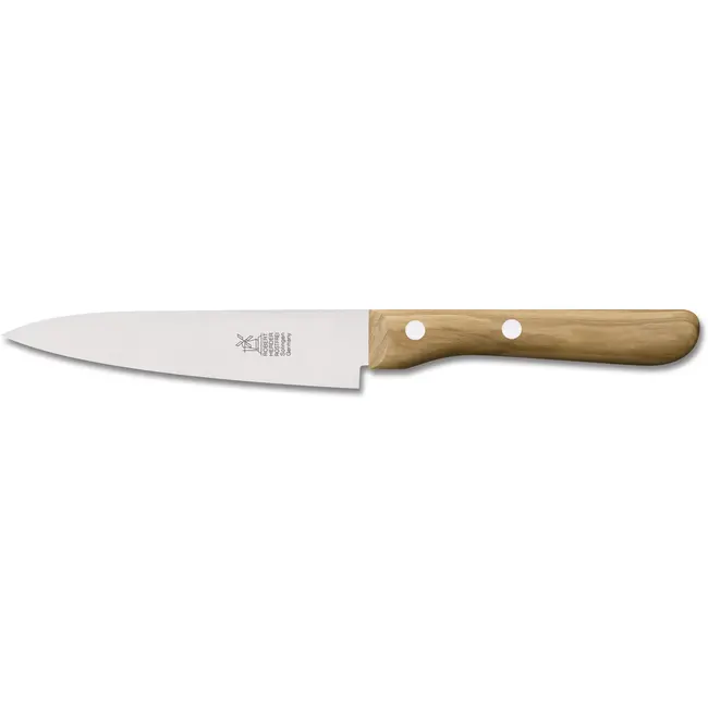 Robert Herder Universeelmes – Petty Omnivore – RVS – Middenspits – Lemmet 13 cm – Heft Olijfhout