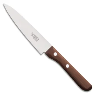 Robert Herder Universeelmes – Petty Omnivore – RVS – Middenspits – Lemmet 13 cm – Heft Pruimenhout