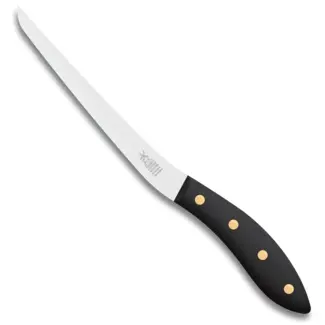 Robert Herder Fileermes SeaKnives – Edwin Vinke's – Flexibel – RVS – Lemmet 170 mm – Heft POM Zwart