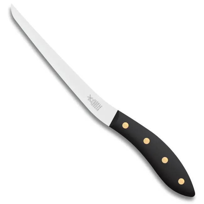 Robert Herder Fileermes SeaKnives – Edwin Vinke's – Flexibel – RVS – Lemmet 170 mm – Heft POM Zwart