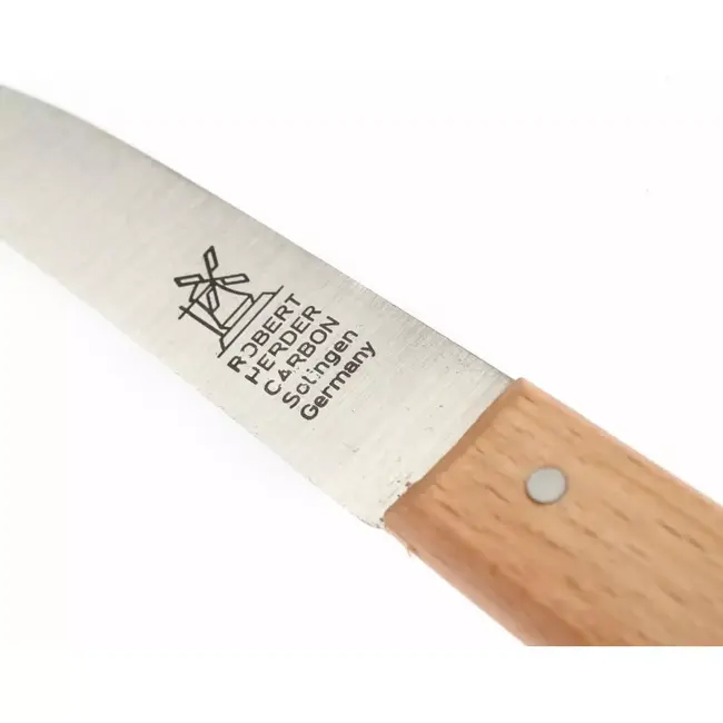 Robert Herder Molenmes – Schilmesje – Tourneermesje – Carbonstaal – Krom – Lemmet 70 mm – Heft Beukenhout