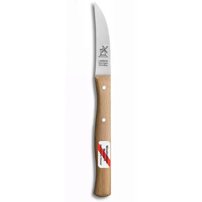 Robert Herder Molenmes – Schilmesje – Tourneermesje – Carbonstaal – Krom – Lemmet 70 mm – Heft Beukenhout