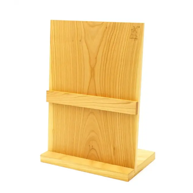 Robert Herder Magnetische Messenblok met Voet – 35,5x26,0x15,0 cm – Kersenhout – Exclusief Messen