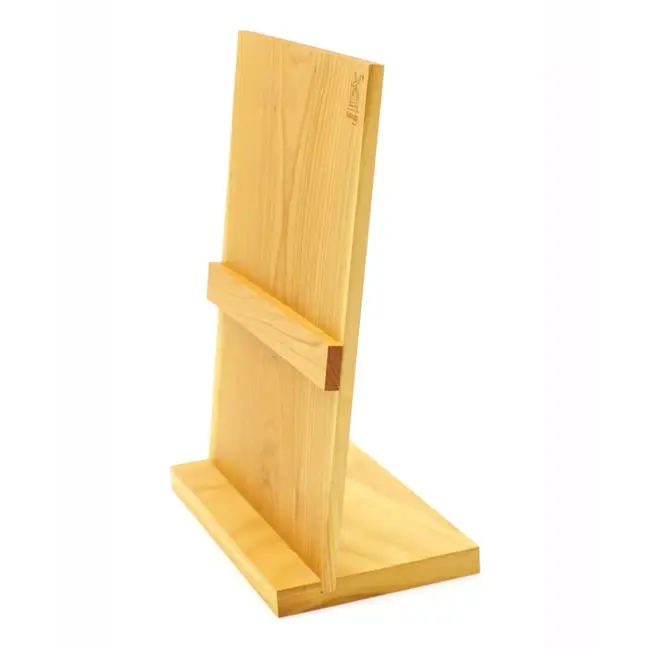 Robert Herder Magnetische Messenblok met Voet – 35,5x26,0x15,0 cm – Kersenhout – Exclusief Messen