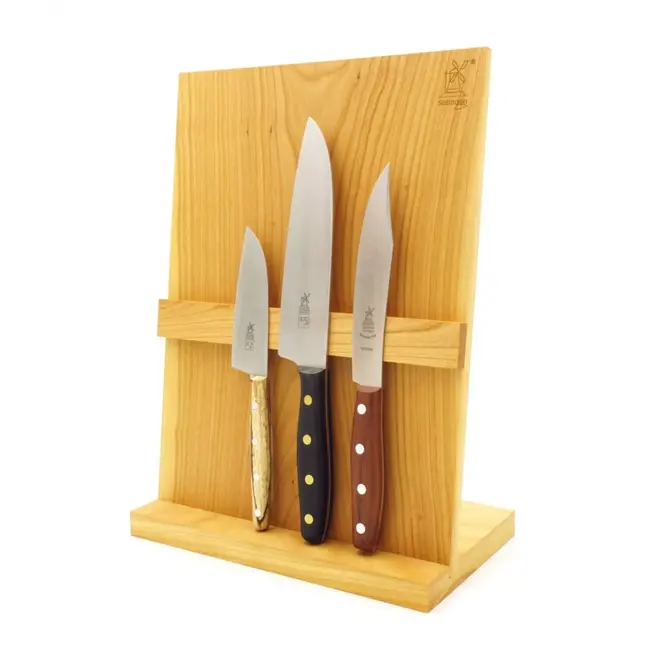 Robert Herder Magnetische Messenblok met Voet – 35,5x26,0x15,0 cm – Kersenhout – Exclusief Messen